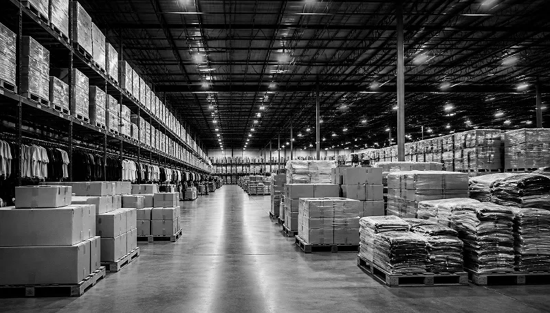 Production network warehouse — clothing manufacturer facility