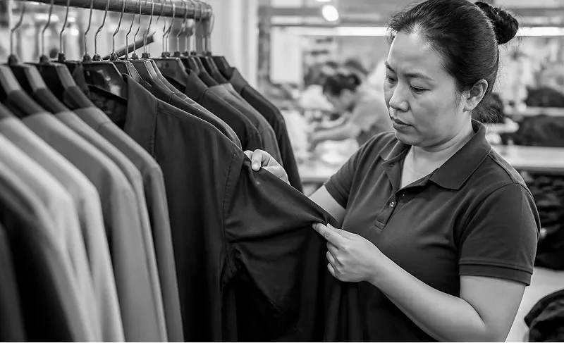 Field quality control apparel manufacturing
